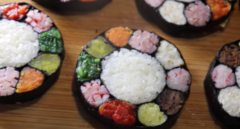 꽃잎김밥 레시피 (flower gim bab)